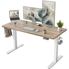 Height Adjustable Standing Desk, 55 x 24 inch, Sit Stand Up Desk, Splice Boar...