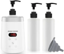 Massage Oil Warmer, Massage Oil Heater with Two Oil Bottle dispensers, Body Liqu