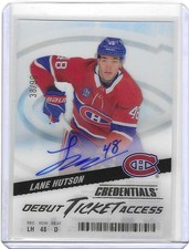 2024-25 Credentials Lane Hutson Autograph Acetate Debut Ticket Access #38/99