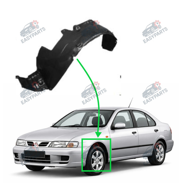 Radlauf StoßStange Locaro Vorne Links FüR Nissan Almera 1995 - 2000-image