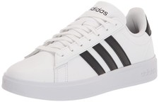 Adidas Womens Grand Court 2 Tennis Shoes White Black Size 7 Casual Shoes New