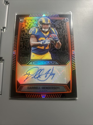 2019 Panini Obsidian Rookie Electric Etch Orange /75 Darrell Henderson Auto RC