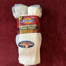 NWT VTG 2 Pair Dickies Protecto Boot Socks Acrylic Blend “Odor Socker” Sz 6-12