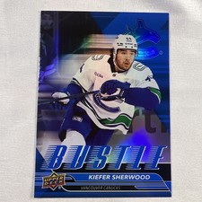 2025-26 Upper Deck Series 1 Kiefer Sherwood Bustle B-11 Vancouver Canucks