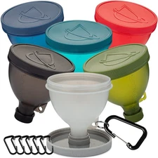Hydra Cup [6 Pack] ProStand Funnel Set w/Stand for Filling Water Bottles, Sha...