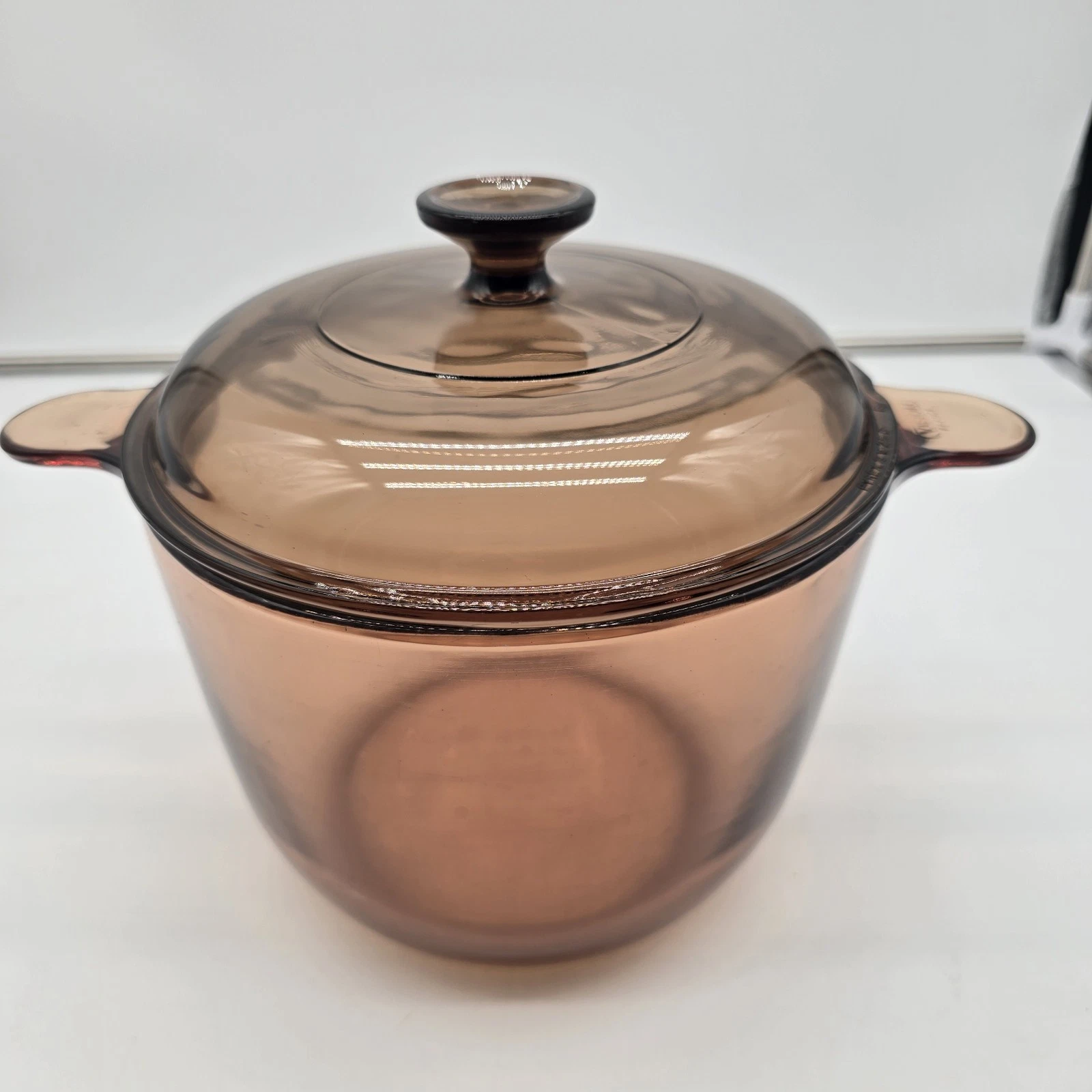 Corning Vision Amber 4.5L Dutch Oven Stock Pot 5 Quart France w/V2.5C Lid
