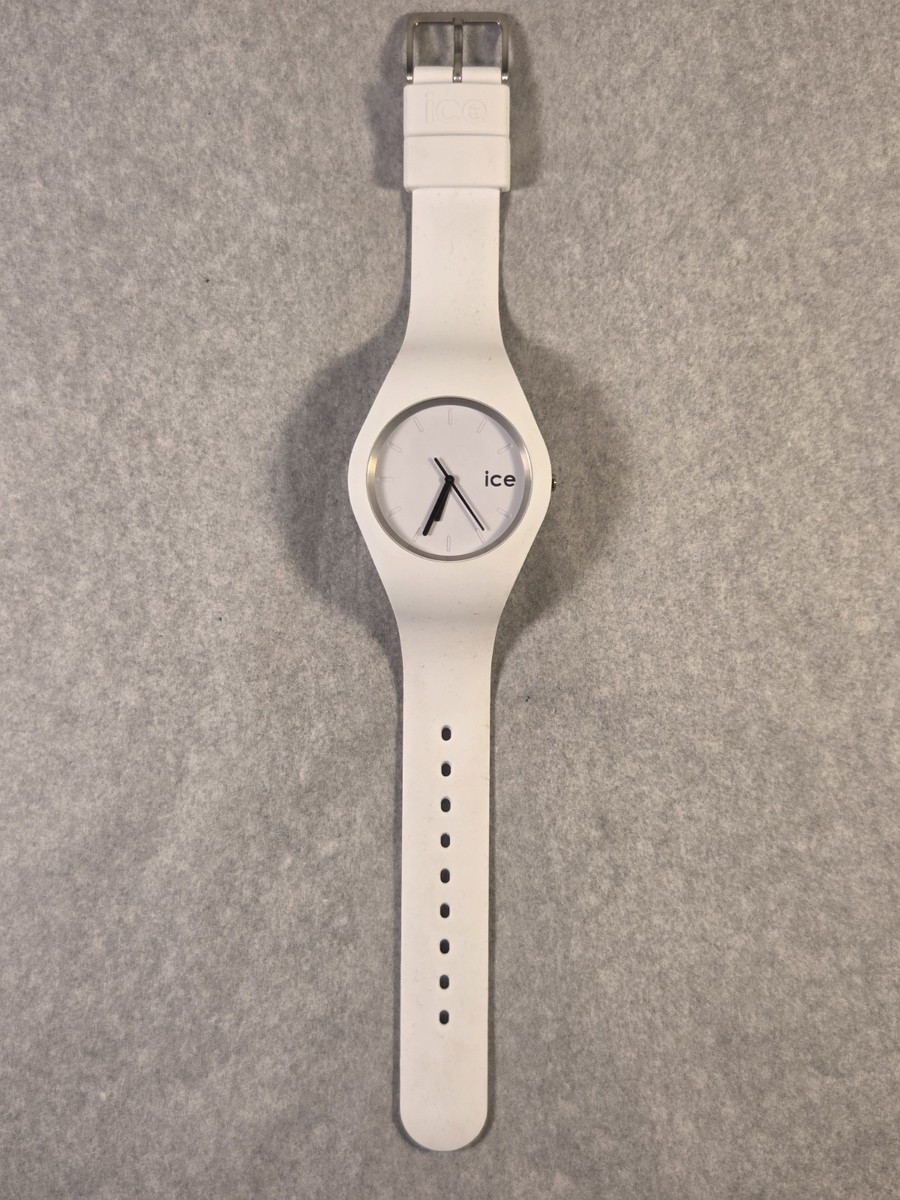 Unisex ICE-Watch White Silicone & Silver Tone 40mm Watch New  display picture 1