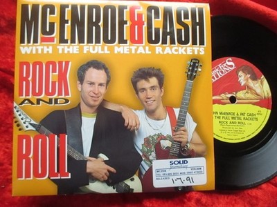McENROE & CASH  Rock and Roll  UK 7''   Led Zeppelin  Roger Daltrey   Iron Maiden