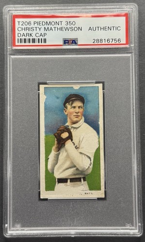 Christy Mathewson [Dark Cap] 1909 T206 Piedmont 350 card