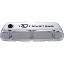 Ford 302-100 Pair Valve Cover For Ford Mustang Logo Sb Ford Tall Baffled Steel