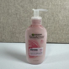 NEW Garnier Skin Active Soothing Cleansing Milk Rose Water Pink 6.7 oz Pump