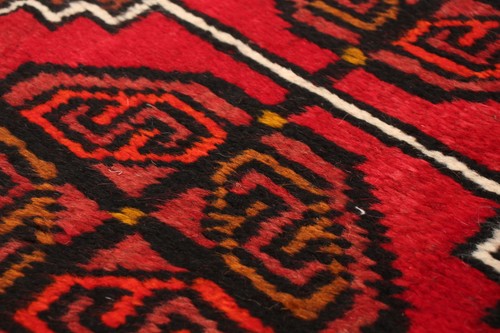 Vintage Geometric Area Rug 3'5" x 5'5" Traditional Hand-Knotted Wool Carpet - Picture 7 of 9