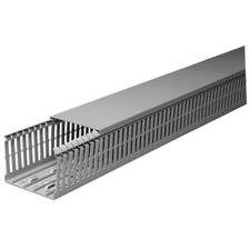 Arnocanali 25mm x 60mm x 1m Slotted Trunking 1m Grey (Pack of 2) – V6K60251M