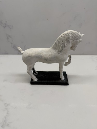 Estatua de bronce del Caballo Imperial Chino de Xian Franklin Mint 1985 6" lavado blanco - Imagen 6 de 24