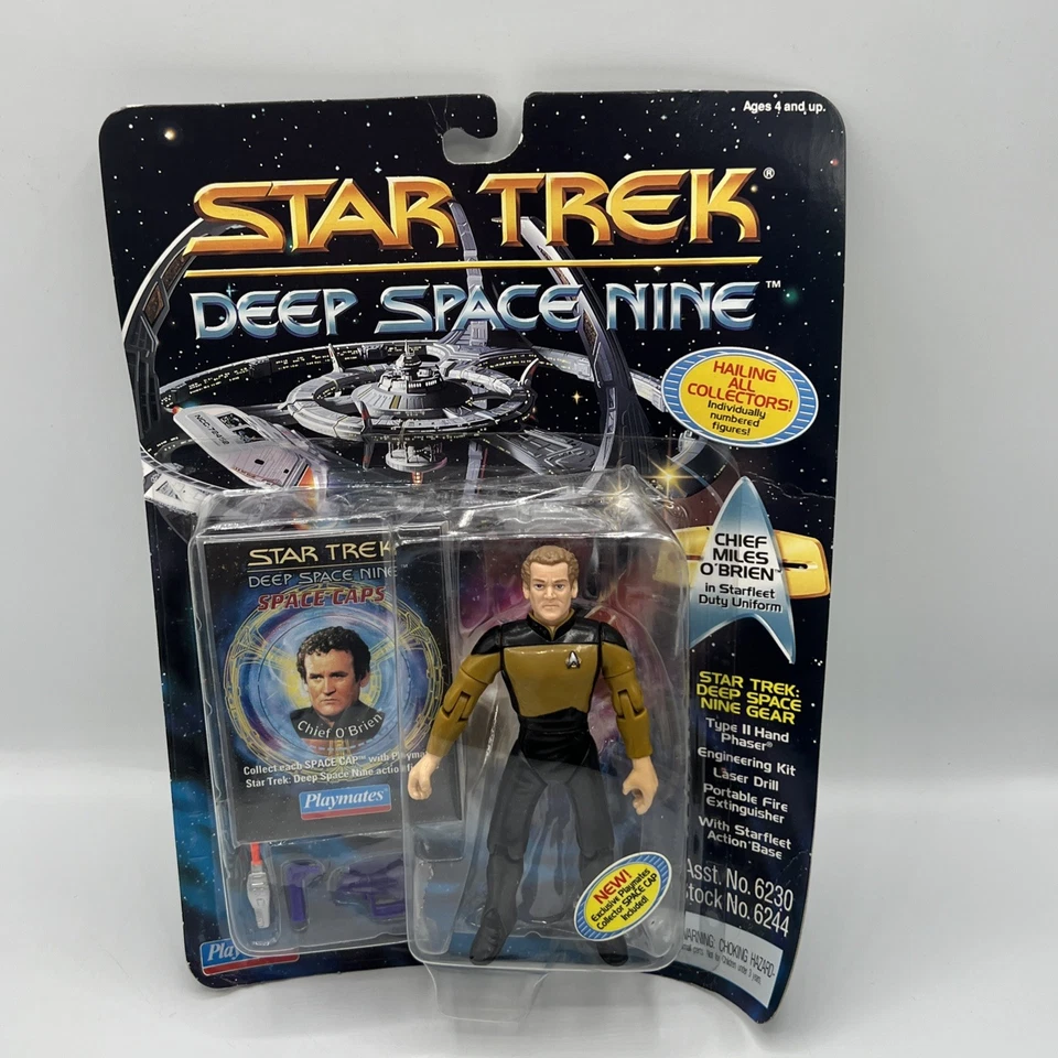 Star Trek Deep Space Nine Chief Miles O'Brien 4.5 Action Figure 6244 New On Card - Image 3 of 4