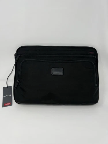 TUMI ALPHA 2 LARGE 15” LAPTOP COVER  BLACK NWT