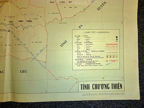 Chuong Thien - QLVNCH - Rare 1970 Map - Vi Thanh - Phoenix Program - Vietnam War - Picture 3 of 6