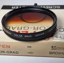 TiFFEN 55mm Color-Grad Brown Glass Lens Filter Graduated E55 E-55