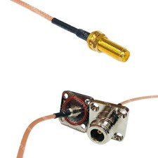 RG316 RP-SMA Female Long to N Female Flange O-Ring RF Cable Rapid-SHIP LOT