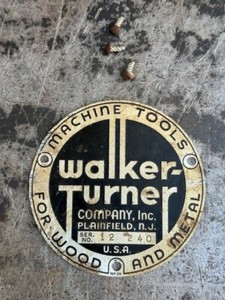 Vintage Walker Turner 3" Badge Tag