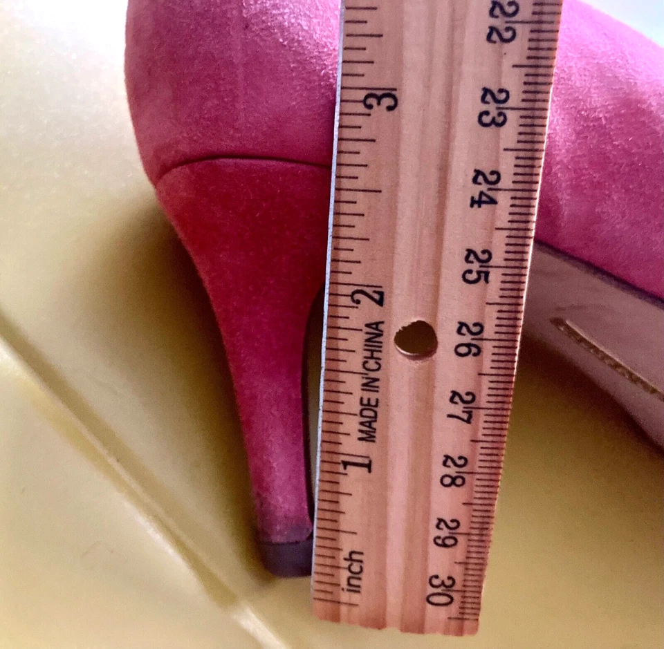 Zapato de salón Louise et Cie glamoroso para mujer ~ talla 8M/38 rosa-mauve gamuza ~ usado Foto 4 de 4