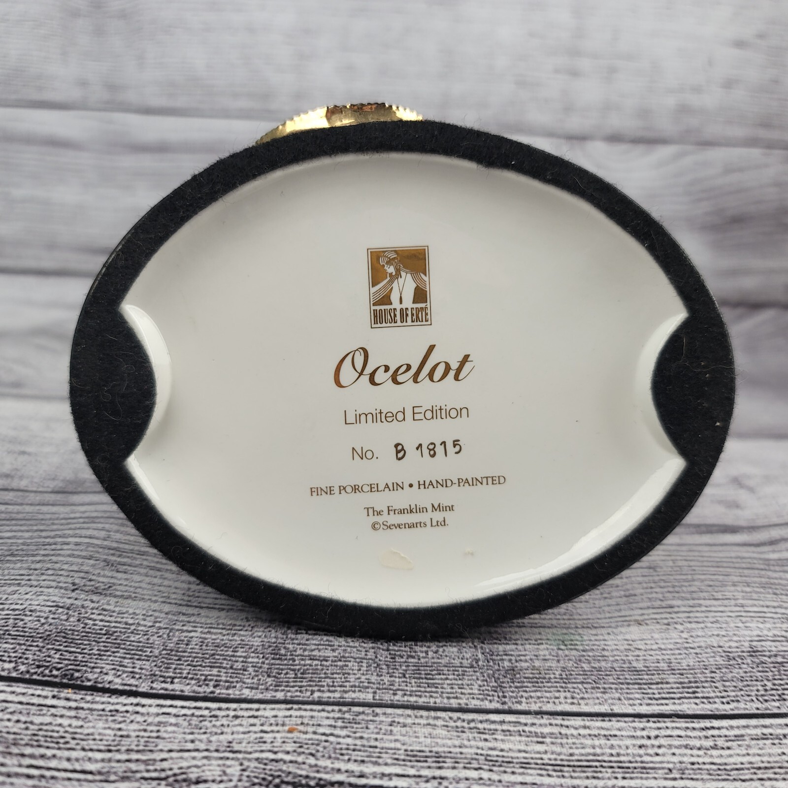 House Of Erte Franklin Mint OCELOT Lady & Leopard Limited Edition Mint