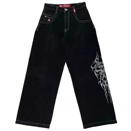 Unisex JNCO Hip-Hop Baggy Freizeit Skateboard Denim Retro weites Bein Hose 2025 - Bild 17 von 39