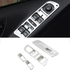 Glass Window Lifting Lock Panel Trim For Volkswagen Tiguan 10-2016 Matte Silver