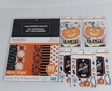 Halloween 6 Pk Craft Stickers Paper 8.5x11 Diecuts Scrapbooking Party Decor Lot