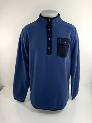 CRIQUET Austin - NEW w TAG - Fleece Pullover Snap Embroidered Logo L Jacket