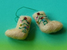 Mini Socks Felted Handmade from Ukraine for Dollhouse, Nesting Box NEW