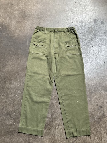 Vintage Boy Scouts Of America Uniform Pants Men 32 Green Cargo BSA Tagged 16 - Picture 1 of 14