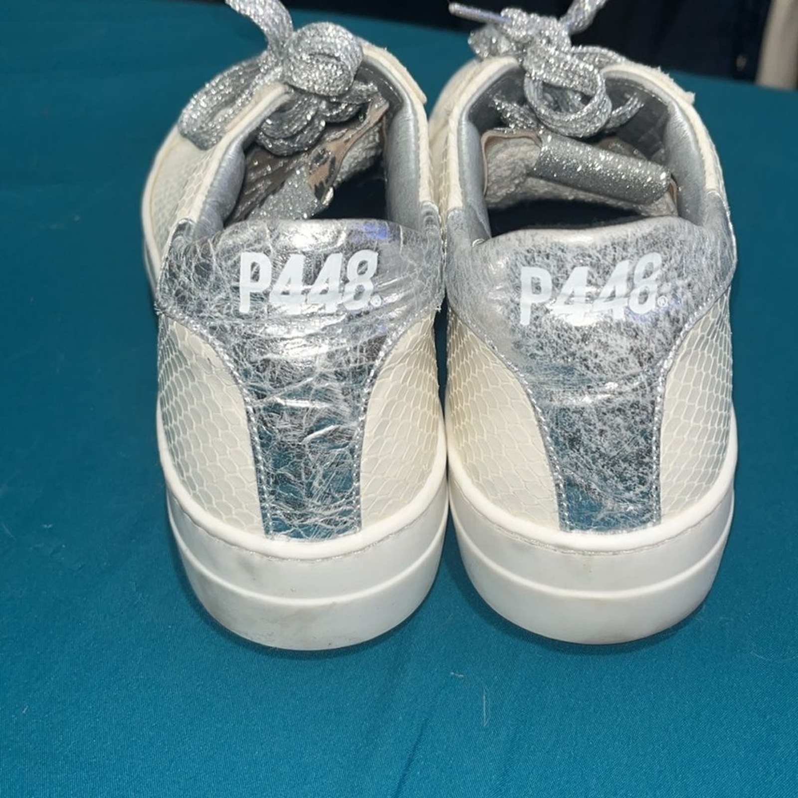 P448 Thea Python Roccia Leopard Sparkly silver  S… - image 2