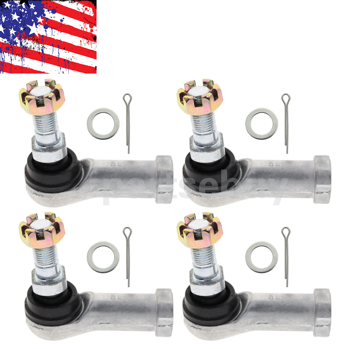 Caltric ATV Tie Rod Ends 1988-1996 Tie Rod End Kit For Honda TRX300FW Fourtrax 4x4 (1988-1996) - 2 Sets Included Honda TRX300 Tie Rod End - Foto 7