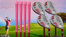 Petite Senior Women's iDrive Golf Clubs Pink Hybrid 3-6 Set Senior Flex