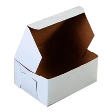 Boxit Non-Window Lock Corner 1-Piece Bakery Box, 6.5" x 4" x 2.75" | 250/Bundle