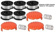 Replacement for Black & Decker AF-100-3ZP String Trimmer Line 5 Spools 3 Caps