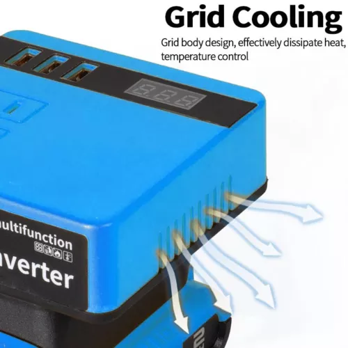 120W Power Inverter For Makita LXT 18V Battery Convert to AC 220-230V w/3 USB - Picture 8 of 12