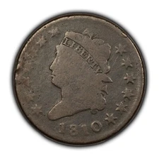 1810 1c Classic Head Large Cent - Attractive Chocolate Brown - SKU-B3601