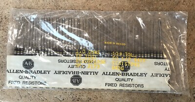 50 Pcs 1/2W 0.5W Carbon Resistor ±10% 1.0 Ω Allen-Bradley USA Stock