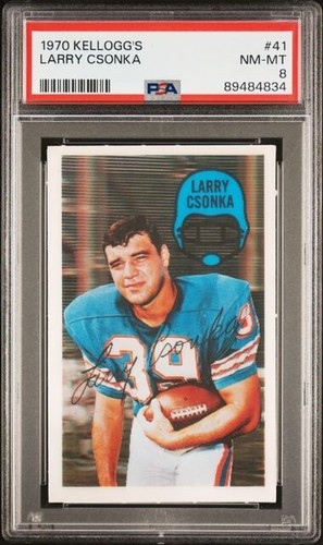 1970 Kellogg's Larry Csonka #41 card
