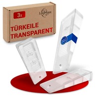 Loumaxx TüRkeil - TüRstopper Boden Gummikeil TüRpuffer - 3Er Set Transparent