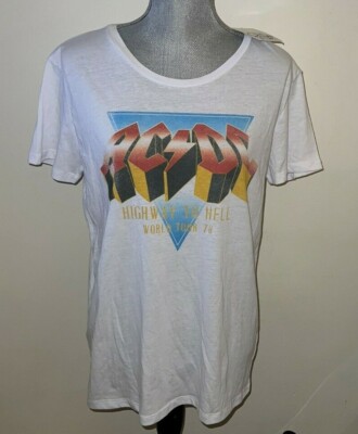 Chaser Retro Concert T-Shirt AC DC Highway to Hell 1978 World Tour size L NWT
