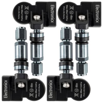 4x TPMS Reifendrucksensoren Metallventil Gunmetal für Alpina BMW Mini Rolls-Royc