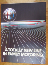 ALFA ROMEO 33, ALFASUD, SPRINT, GIULIETTA, GTV BROCHURE.  1980'S. 4 PAGES.
