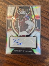 2022 Panini Select Draft Picks-Rookie Auto Kingsley Enagbare #RSKEN Silver Prizm