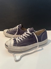 Unisex vintage Converse Jack Purcell Low Ox Distressed Denim Blue M 10 W 11.5