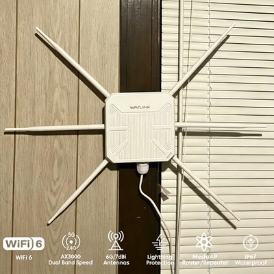 AX3000 Outdoor WiFi 6 Extender Mesh Router Long Range WiFi Signal Booster AP