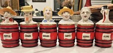 Vintage Stare słoiki na przyprawy McDonald zestaw 6 szt.