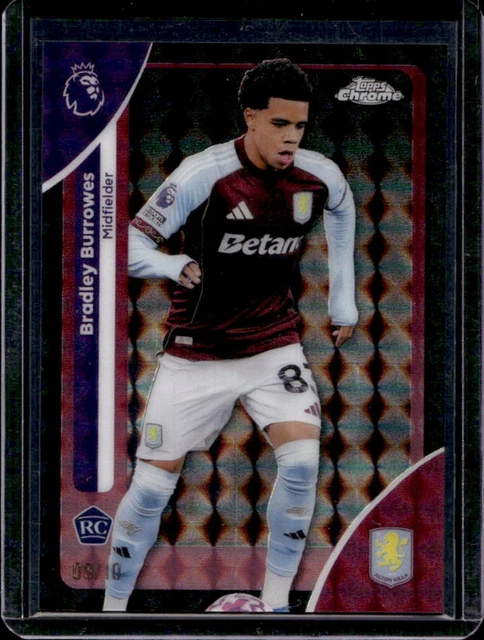 2026 Topps Chrome Premier League Bradley Burrowes RC Black Geometric #/10